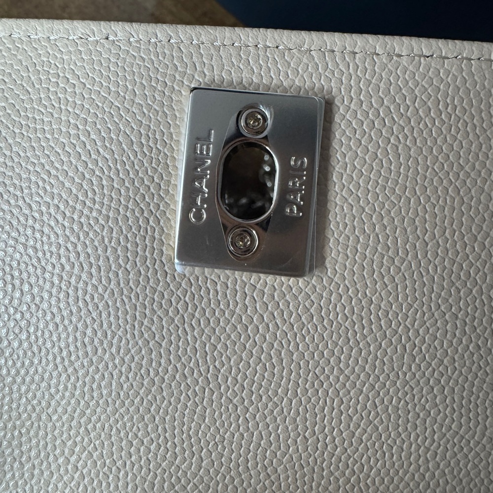 Chanel Beige Caviar Leather Micro Coco Handbag - Picture 11 of 15